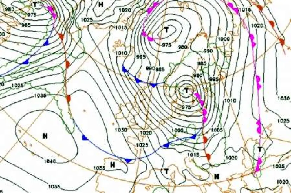 ¿Por qué el brusco cambio de viento al navegar con Temporal?